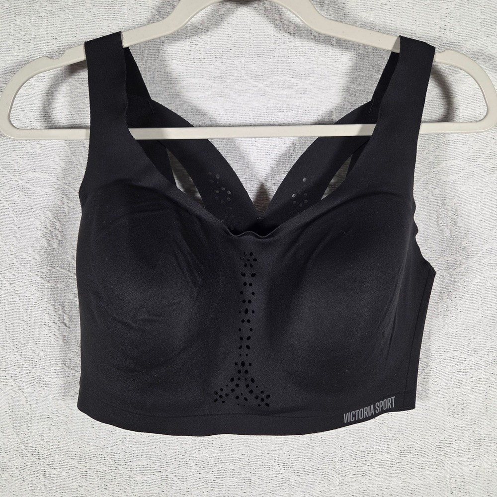 Victoria Sport Angel Max Sports Bra Black Laser Cut High Impact 34DDD Activewear